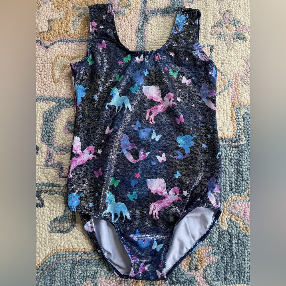 Unicorn and Mermaid Sparkle Print Leotard